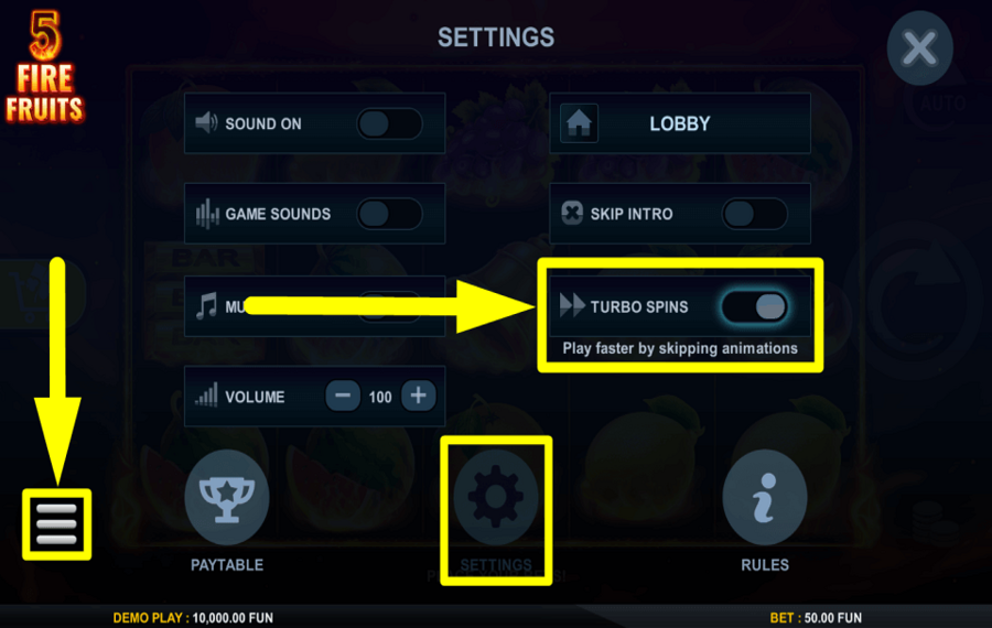 5 Fire Fruits ACTIVATE TURBO MODE.