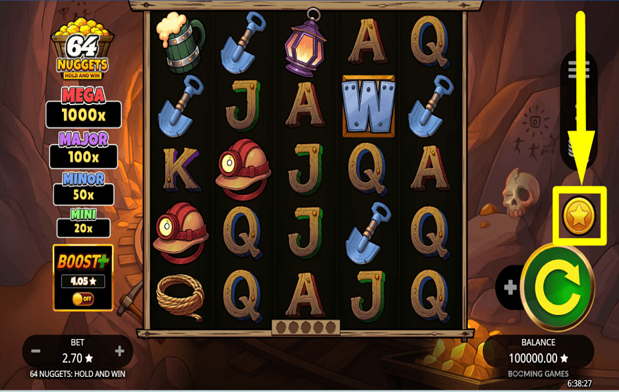 64 Nuggets Hold and Win ACHETEZ LE BONUS.