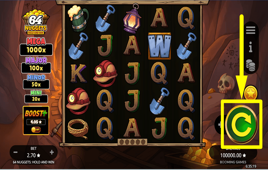 64 Nuggets Hold and Win IL EST TEMPS DE JOUER.