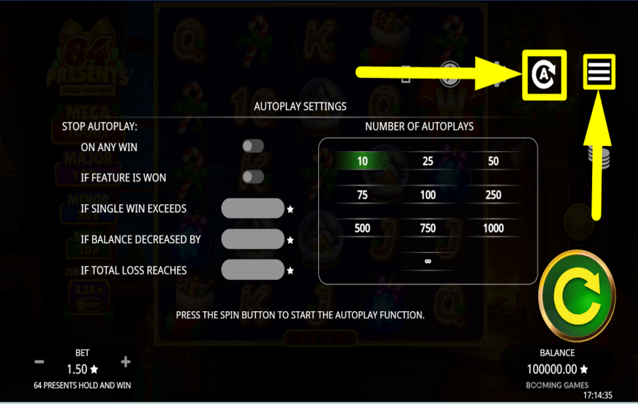 64 Presents Hold and Win AUTOPLAY AKTIVIEREN.