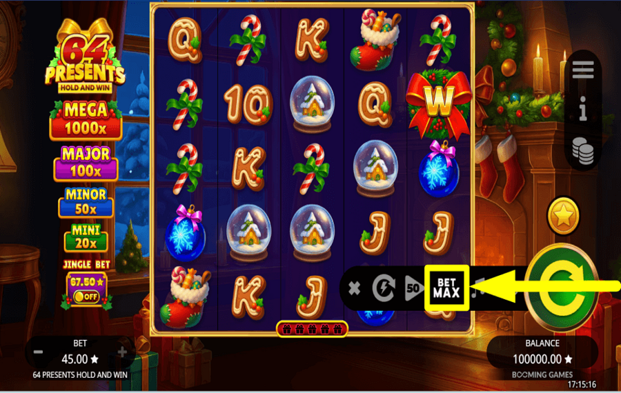64 Presents Hold and Win HOHE EINSÄTZE GENEHMIGT.