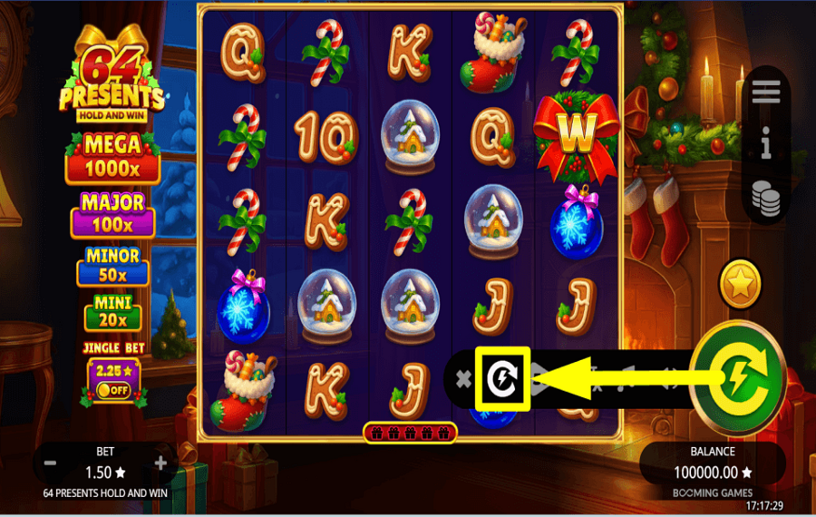 64 Presents Hold and Win TURBOMODUS AKTIVIEREN.