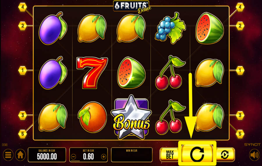 6 Fruits Deluxe EMBARK ON YOUR GAME.