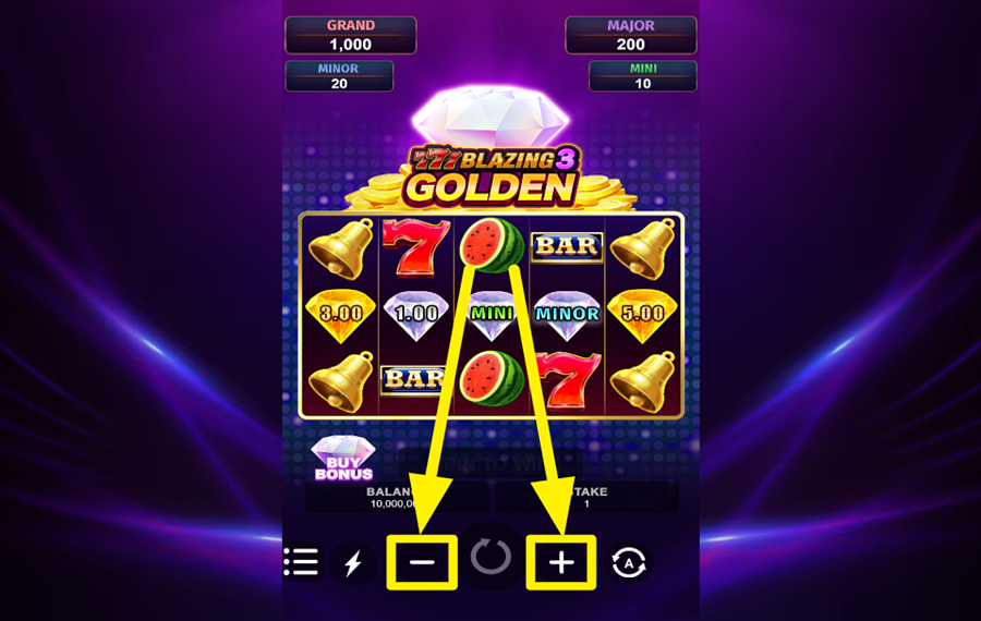 777 Blazing 3 Golden DECIDE TU APUESTA.