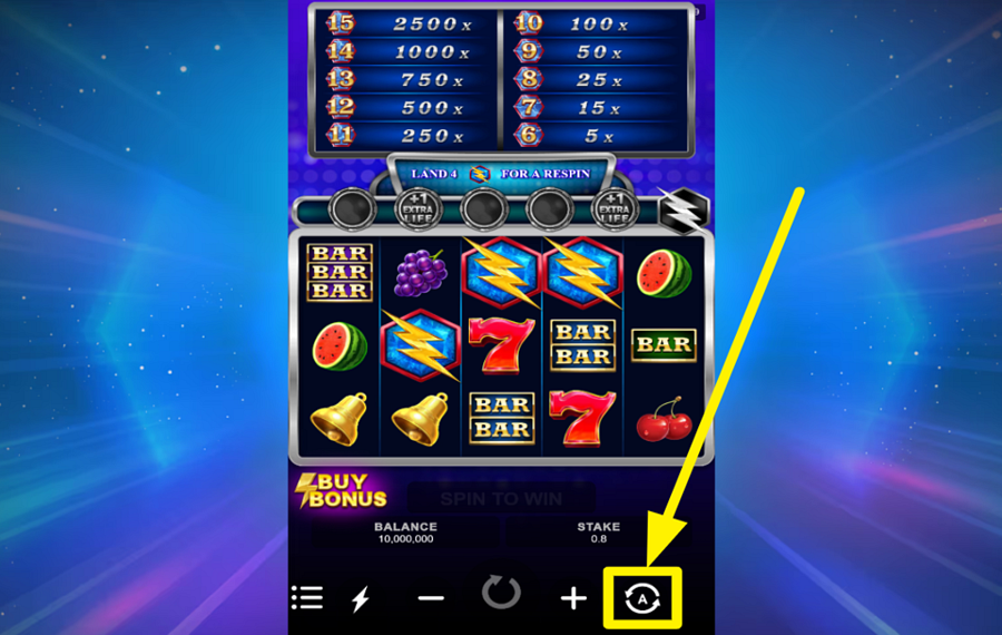 777 Blazing 4 Blitz 自動脱水を選択してください。