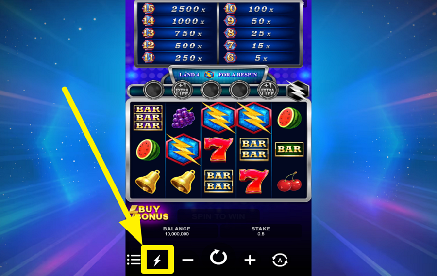 777 Blazing 4 Blitz ゲームのスピードを上げよう。