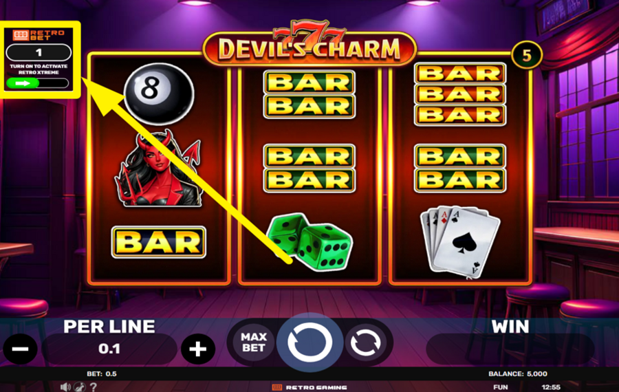 777 Devils Charm TURN ON RETRO XTREME MODE.