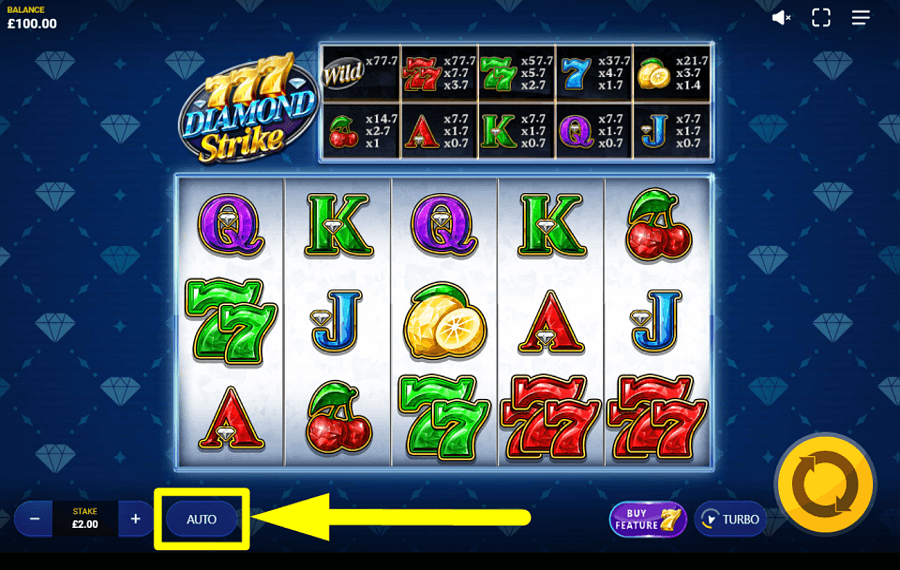 777 Diamond Strike CHOOSE AUTOPLAY.