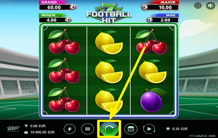 777 Football Hit GIRA PER IL SUCCESSO!