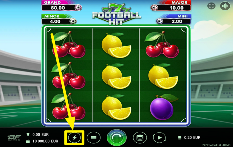 777 Football Hit SCATENA LA POTENZA DEL TURBO.