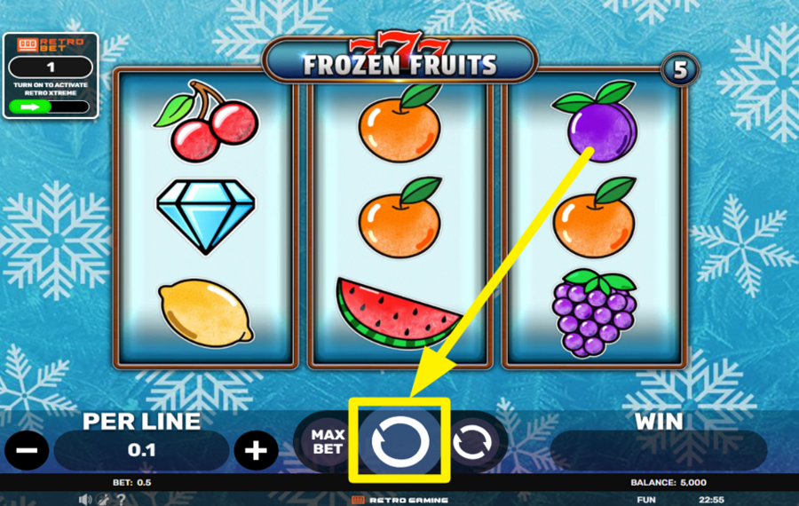 777 Frozen Fruits TOURNEZ POUR LA VICTOIRE !