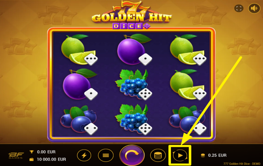 777 Golden Hit Dice CHOOSE AUTOMATED SPINS.