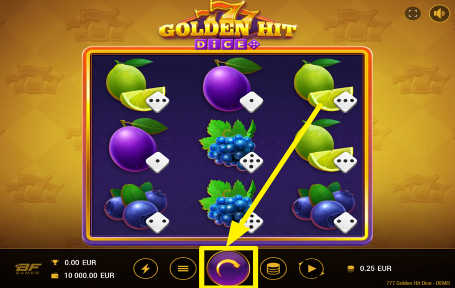 777 Golden Hit Dice PLAY THE GAME.