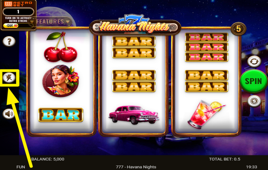 777 Havana Nights ACCÉLÉREZ LES TOURS.