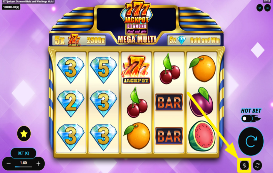 777 Jackpot Diamond Hold and Win Mega Multi MAXIMISEZ LA VITESSE.