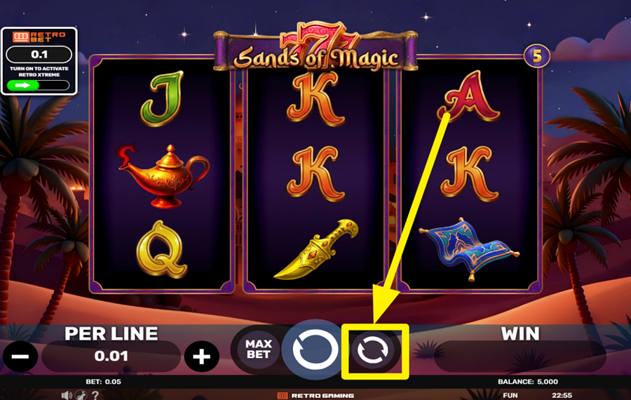 777 Sands of Magic TRIGGER AUTOMATIC PLAY.