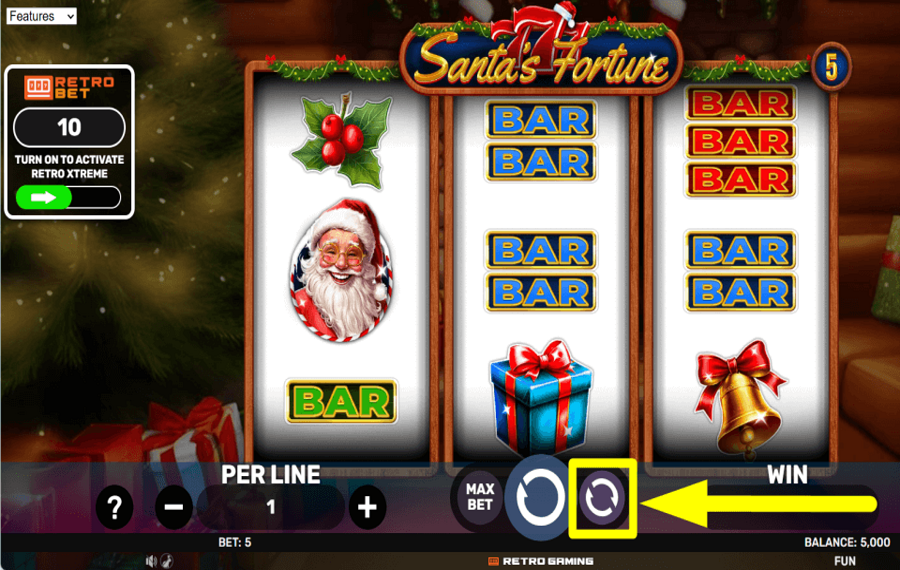 777 Santas Fortune AUTOMATE THE SPINS.
