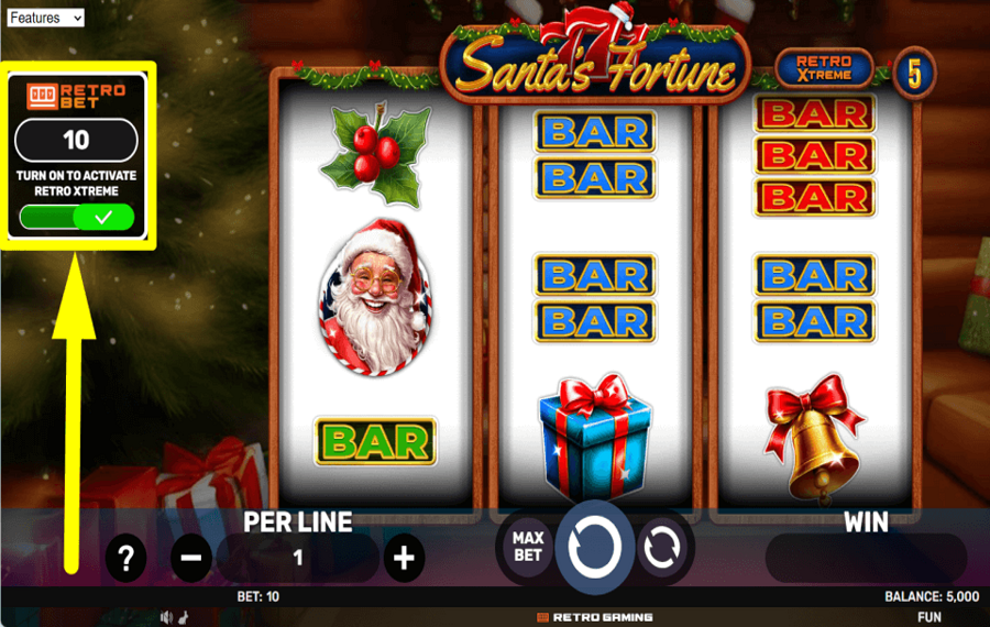 777 Santas Fortune APPLY RETRO BET.