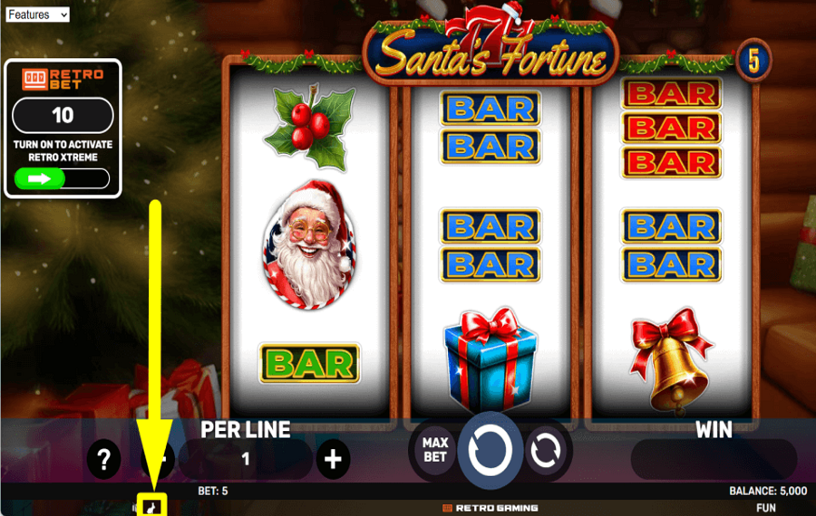 777 Santas Fortune ACCELERATE THE TURNS.