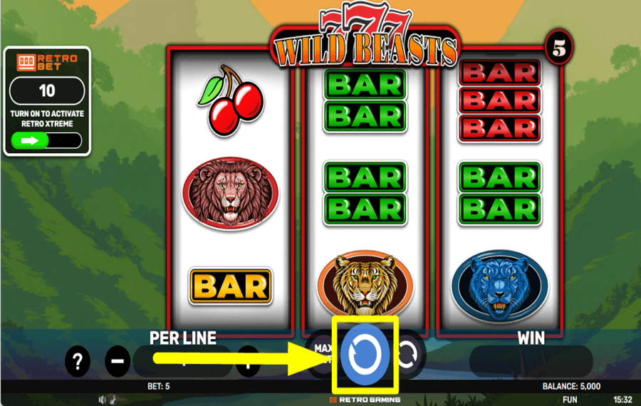 777 Wild Beasts DREHEN SIE DIE WALZEN.