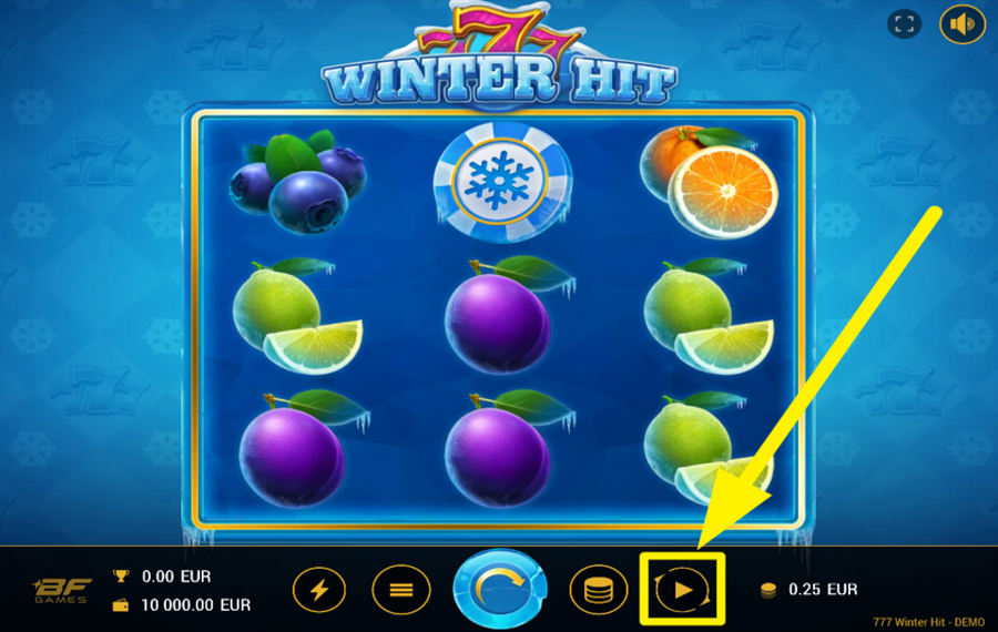 777 Winter Hit UTILISEZ DES TOURS AUTOMATISÉS.