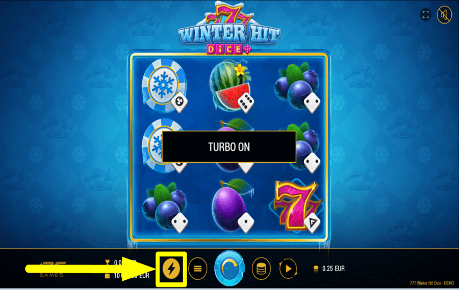 777 Winter Hit Dice INITIATE TURBO SPINS.