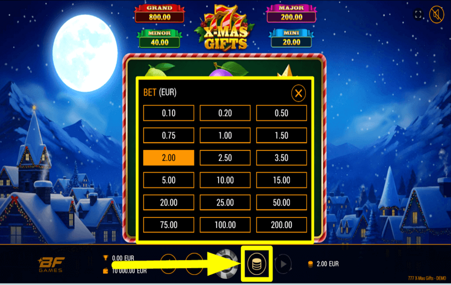 777 XMas Gifts DETERMINE YOUR WAGER.