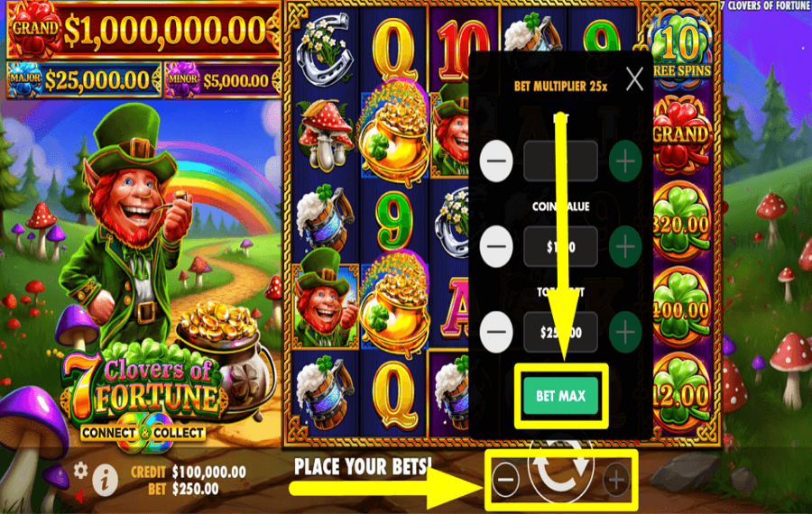 7 Clovers of Fortune APUESTA LA CANTIDAD MÁXIMA.