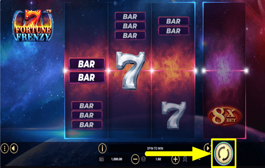 7 Fortune Frenzy DREHEN SIE DIE ROLLEN.