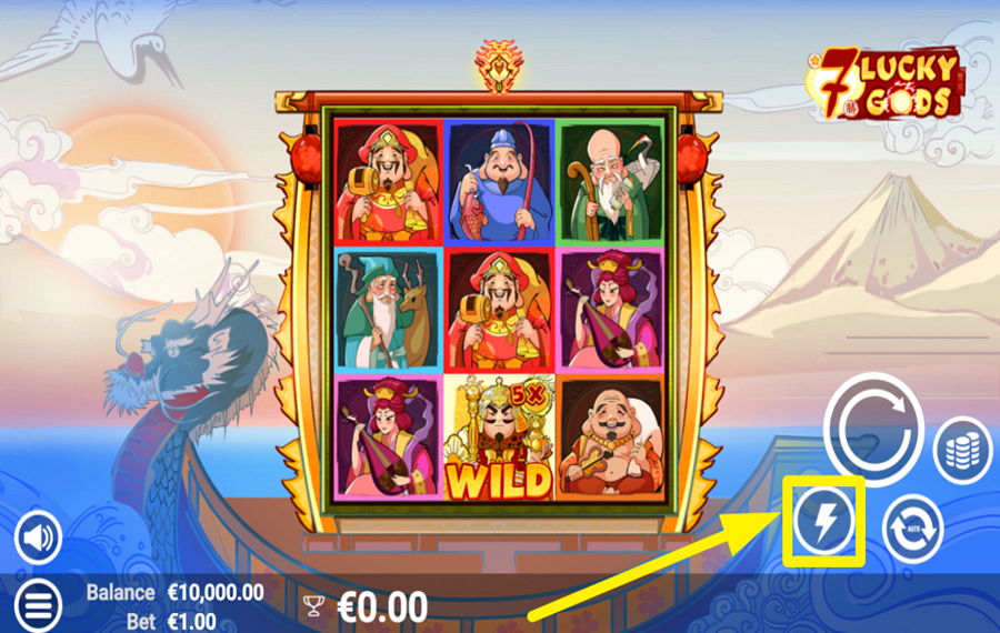 7 Lucky Gods MAXIMIEREN SIE DIE GESCHWINDIGKEIT.