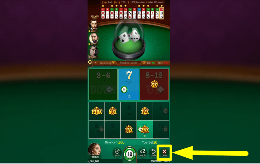 7 up 7 down RETIRE SUS MONEDAS.