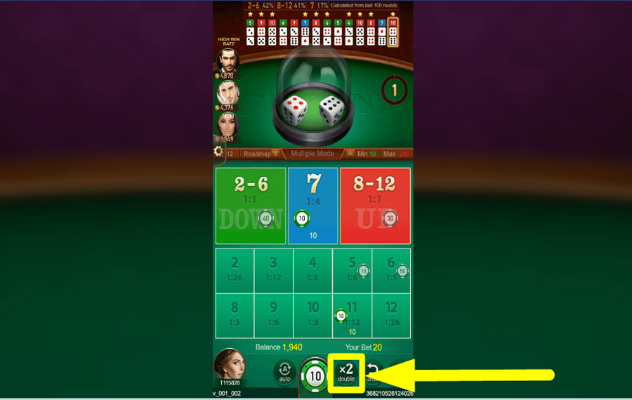 7 up 7 down SUBE LA APUESTA.