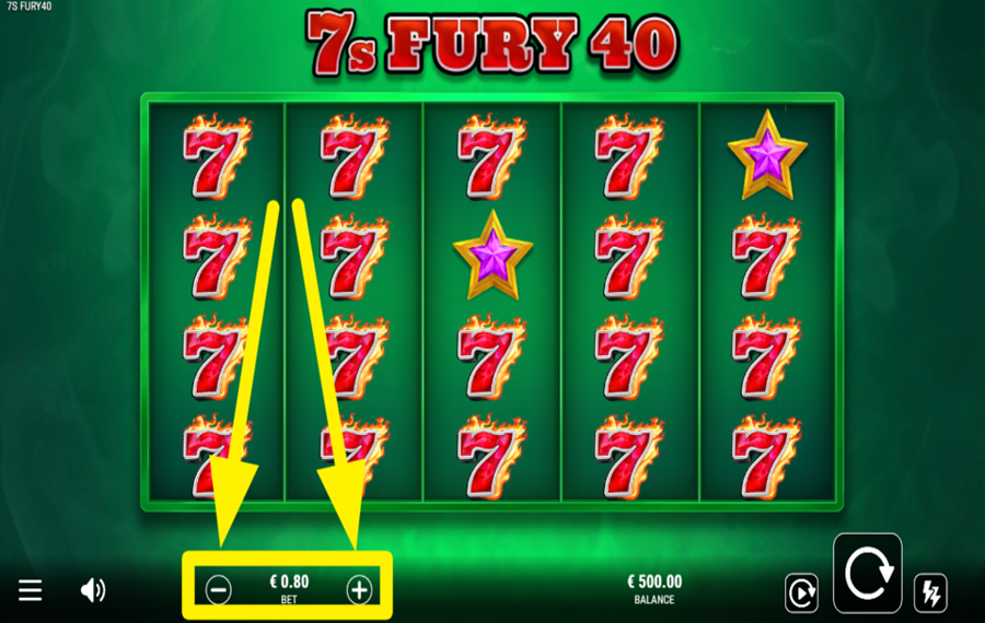 7s Fury 40 УКАЖИТЕ СВОЮ СТАВКУ.