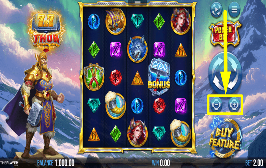 7x7 Thor ADJUST THE WAGER.