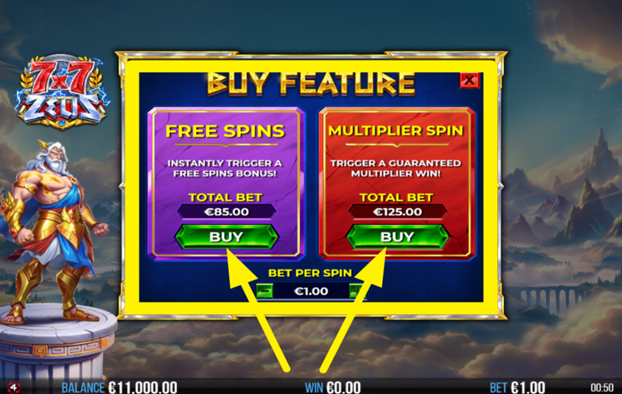 7x7 Zeus КУПИТЬ БОНУСНЫЙ РАУНД.