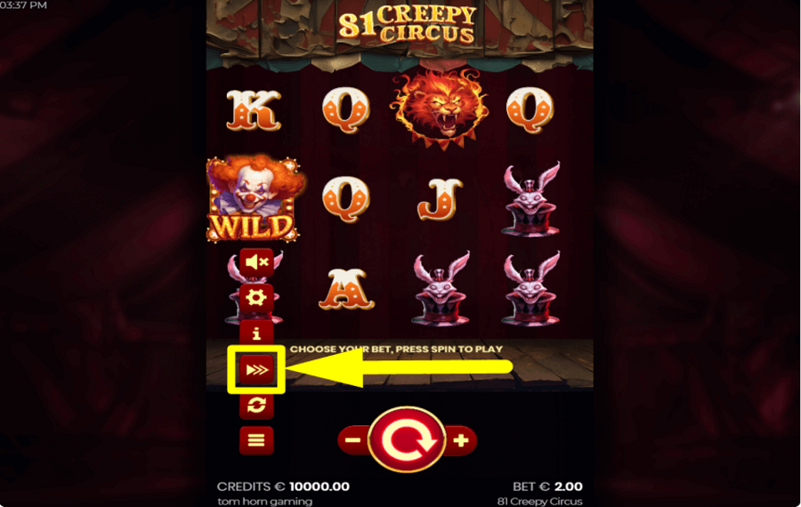 81 Creepy Circus CONTROL GAME PACE.