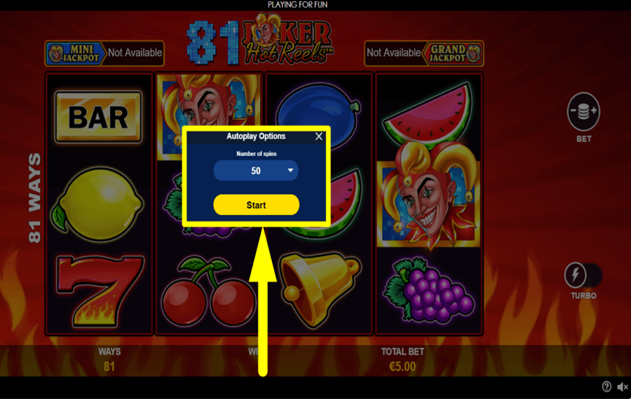 81 Joker Hot Reels AUTOPLAY VERWENDEN.