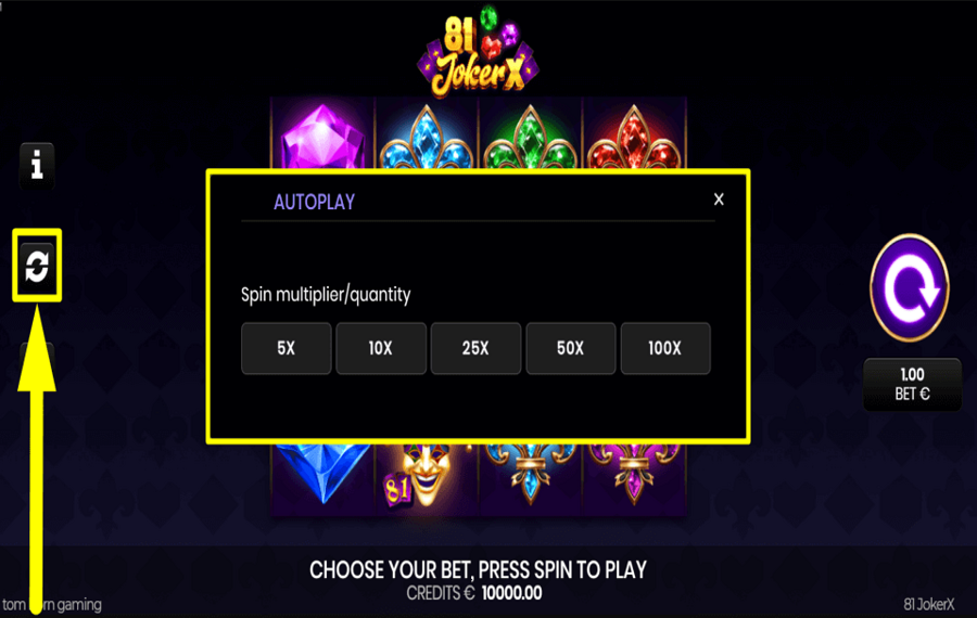 81 JokerX RÉGLER DES TOURS AUTOMATIQUES.