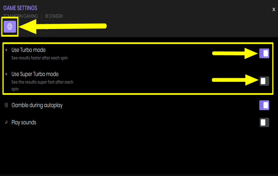 81 JokerX ACTIVER LE MODE TURBO.