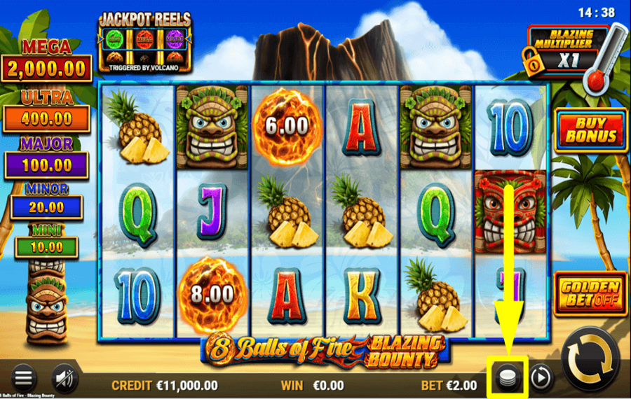 8 Balls of Fire Blazing Bounty CAST YOUR WAGER.