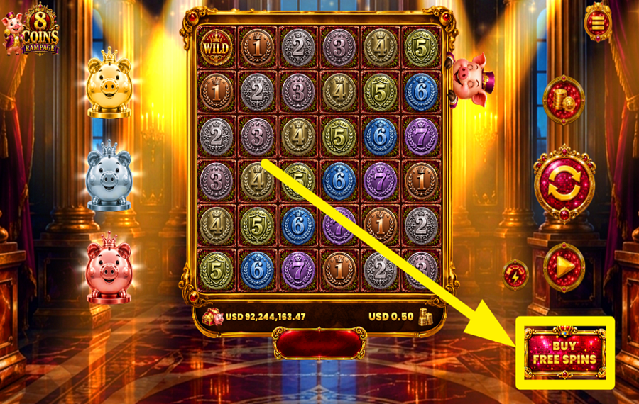 8 Coins Rampage フリースピンで、もっと勝利を？