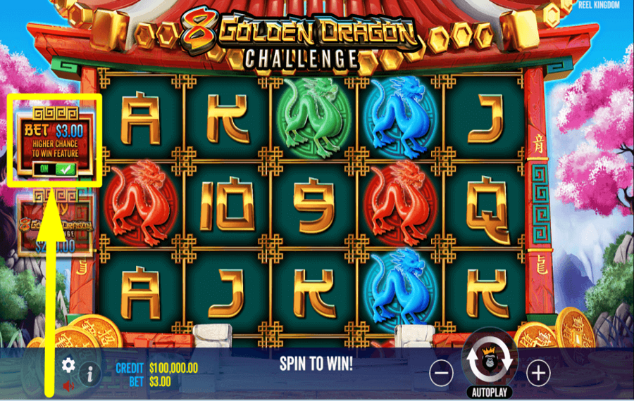 8 Golden Dragon Challenge PERMITE LA APUESTA ANTE.