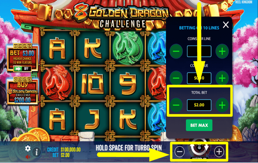 8 Golden Dragon Challenge PREPARAR LA APUESTA TOTAL.
