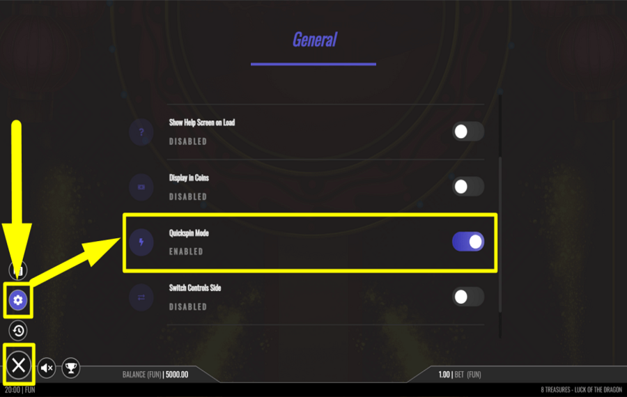 8 Treasures Luck of the Dragon ENJOY FAST SPINS.