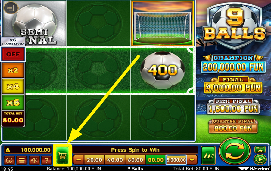 9 Balls ACHETEZ UN JEU BONUS.