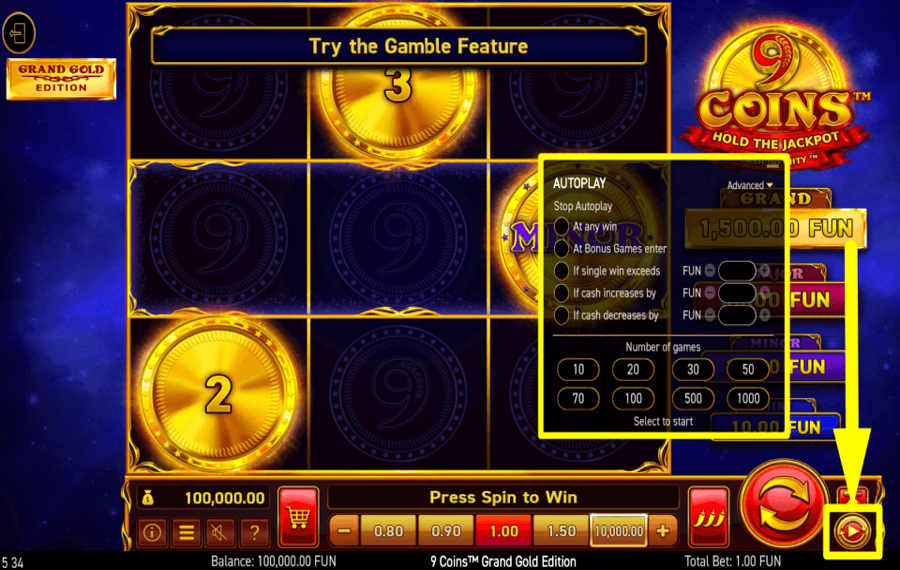 9 Coins Grand Gold Edition PROCEED AUTOMATICALLY.