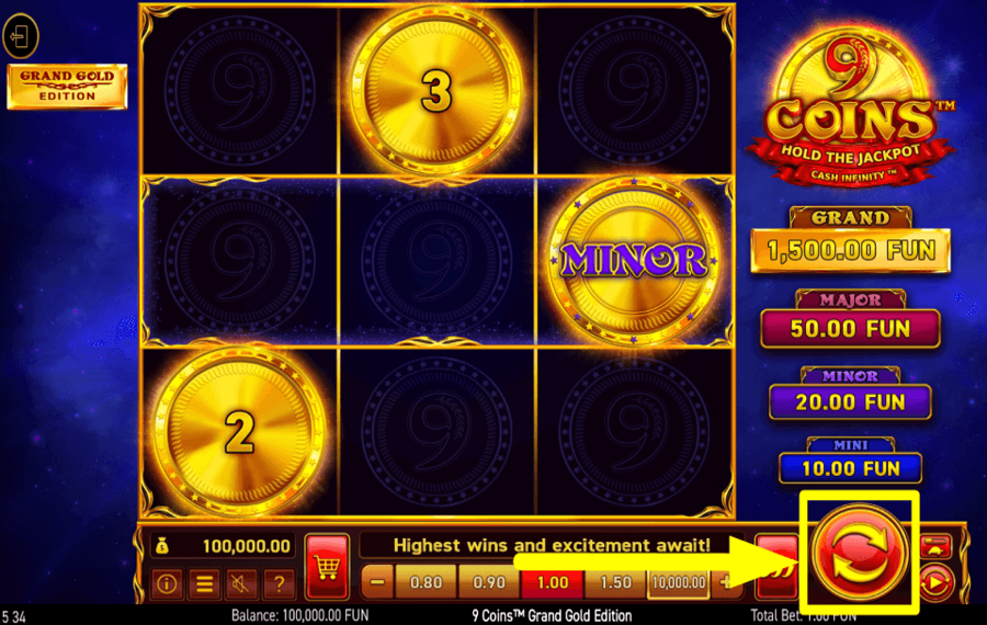 9 Coins Grand Gold Edition PLAY THE GAME.