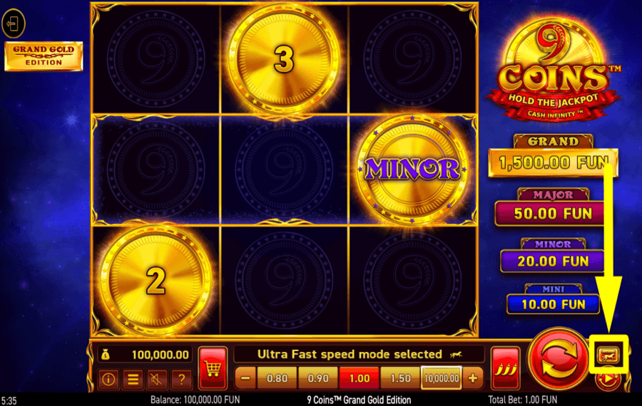 9 Coins Grand Gold Edition PICK UP THE PACE.