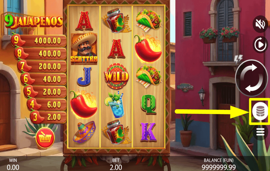 9 Jalapenos ADJUST YOUR WAGER.