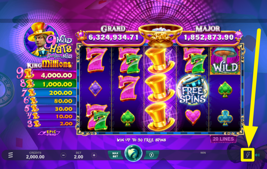 9 Mad Hats King Millions ¡ACELERA LA ACCIÓN!